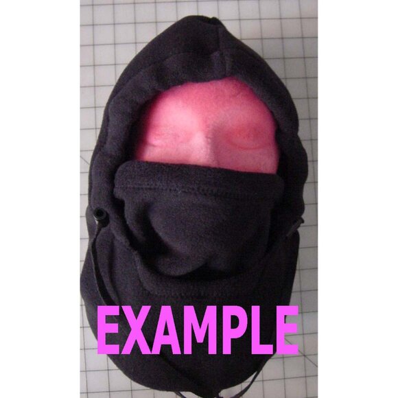 BRAND NEW HANDMADE BALACLAVA HOOD FACE MASK SKI FLEECE BROWN TURQUOISE PAISLEY - Picture 2 of 3